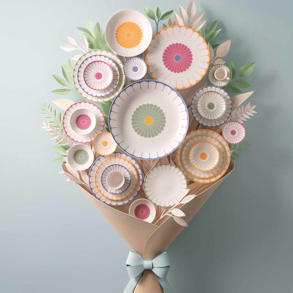 Villeroy & Boch Talerz obiadowy Fleur Soleil, żółty, nadaje się do mycia w zmywarce, nadaje się do kuchenki mikrofalowej, duży talerz, naczynia ceramiczne, możliwość układania w stos, pomarańczowy