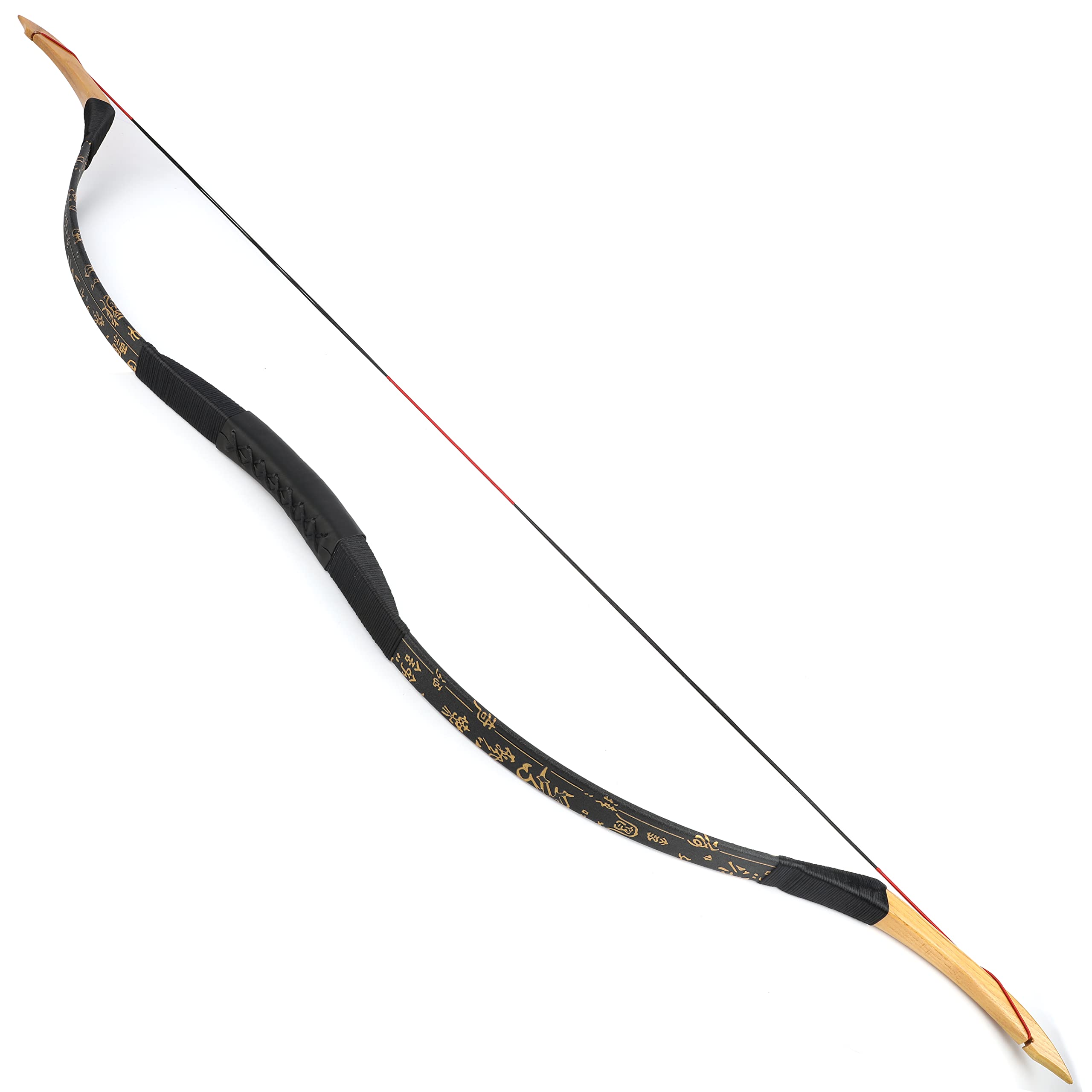 wolfman Arco Tradizionale Arco Ricurvo Long Arco Sportivo Tiro con L'Arco Arco da DIY Arco di Legno Asiatico Arco Mongolo per Adulti Adolescente Principiante Mano Sinistra Destra
