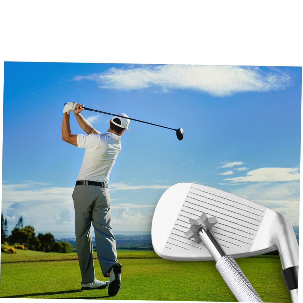 VANZACK Schlägerrillen-Schärfwerkzeug Golf Club Groove Sharpener Re-Grooving Tool for Golf Clubs Golf Club Groove Cleaning Brush Keulenschärfer Club-Reinigungswerkzeug Reiniger Zubehör