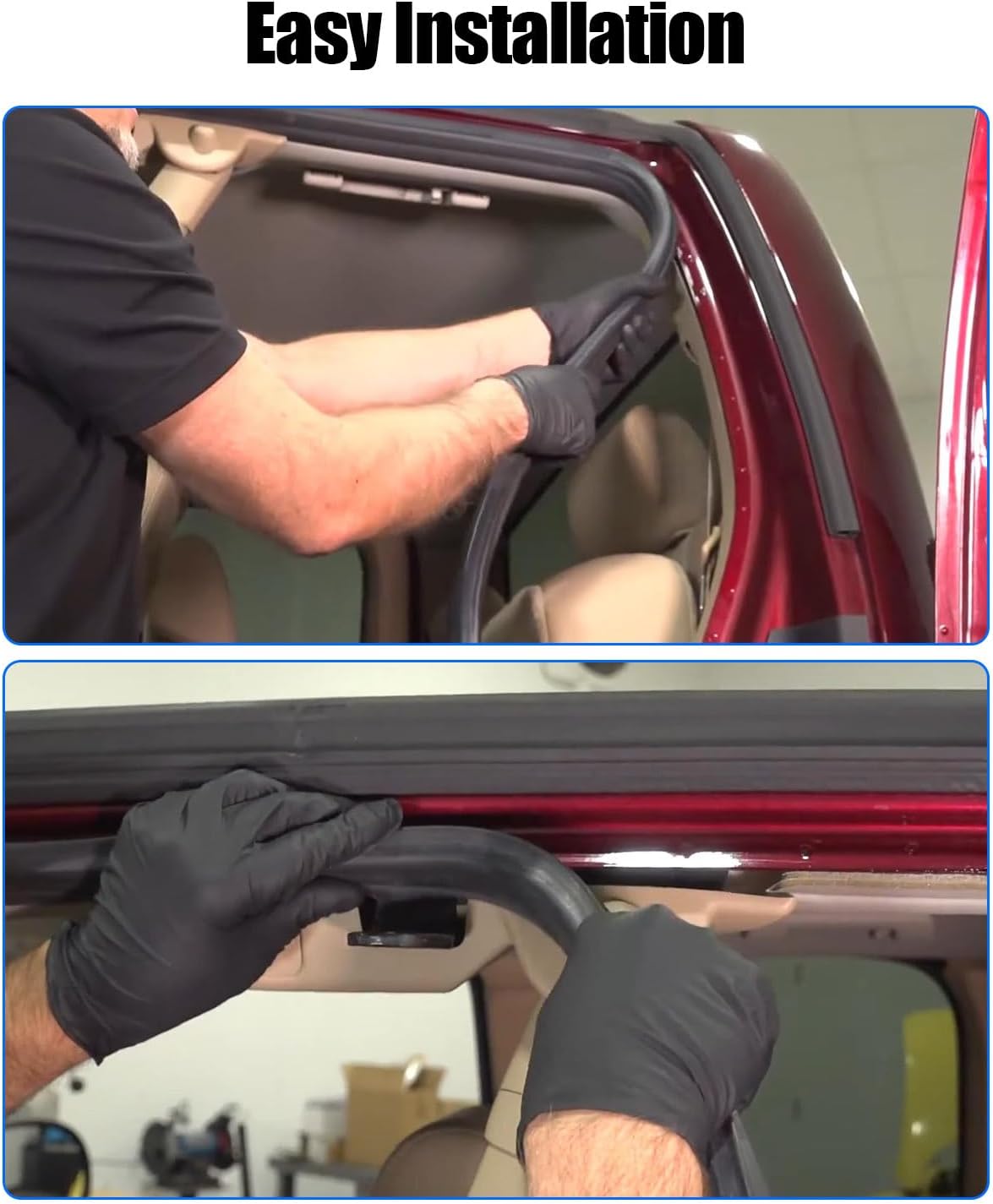 Extended Cab Door Seal Weatherstrip Fit for GMC Sierra Chevrolet Silverado 1500 2500 3500 HD Classic 2000-2006 Replace 5130971, Left and Right