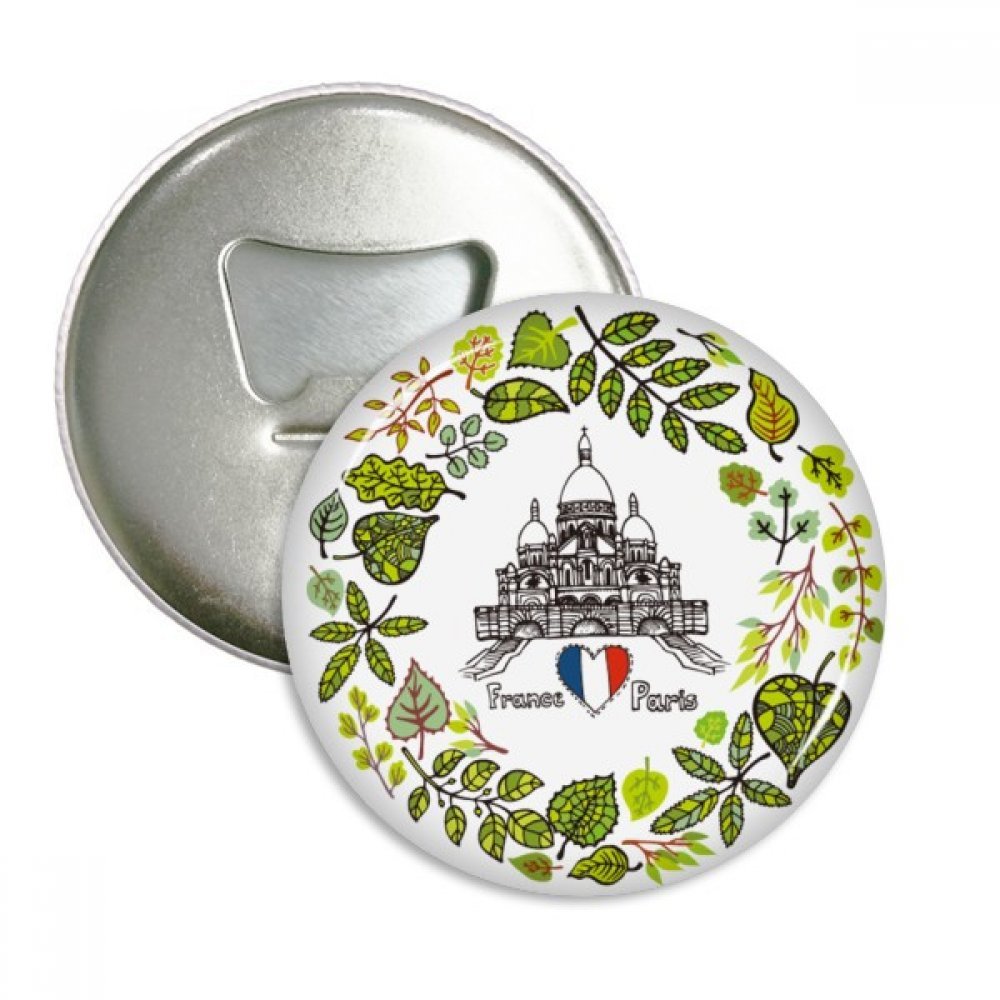 Aimant frigo Paris France décapsuleur rond pour apéritifs conviviaux
