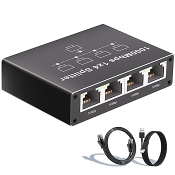 Amazon.co.jp: 【3年間品質保証】LAN ケーブル ハブ 4ポート LAN
