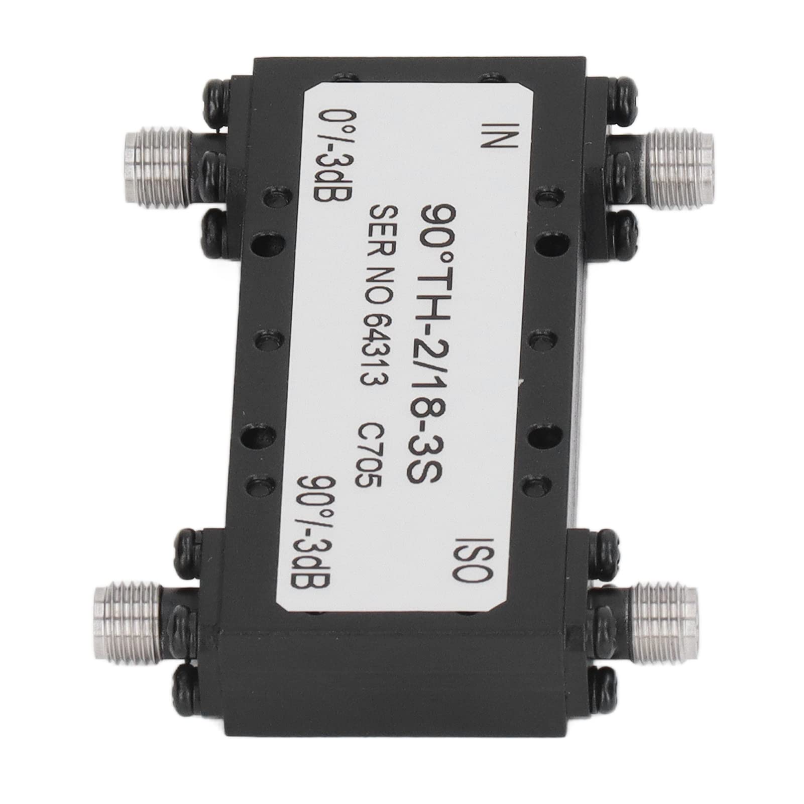Microstrip 3dB Bridge, Black Easy to Install 3dB Bridge Coupler Rugged Aluminium Alloy Stable for LTE