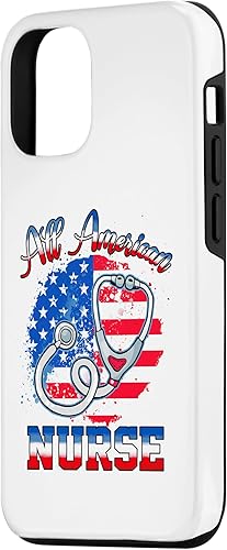 Miniatura 5 de Funda para iPhone 13 Pro Max 4 de julio con bandera de Estados Unidos para enfermeras