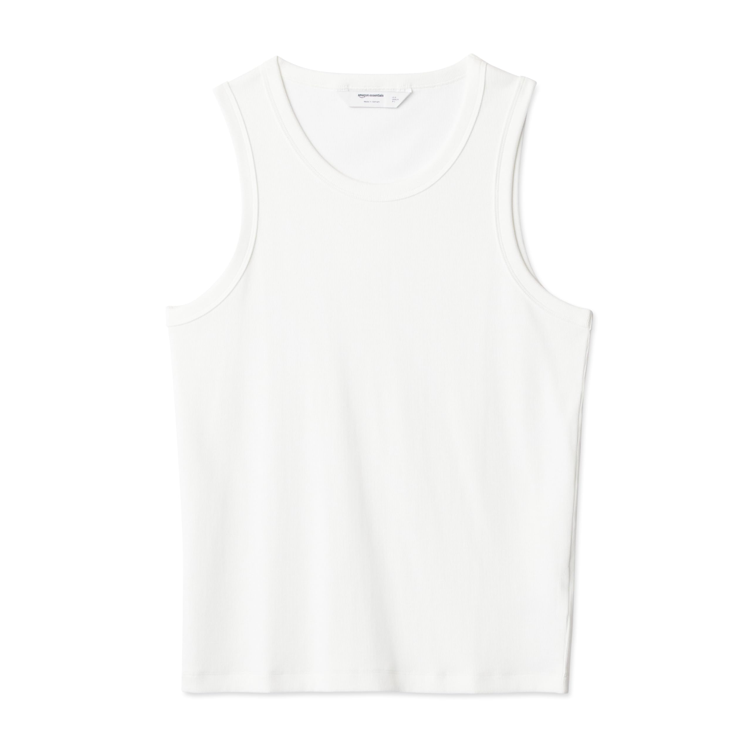 Amazon Essentials Men's Slim-Fit Ribbed Vest, Pack of 2, White, XXL