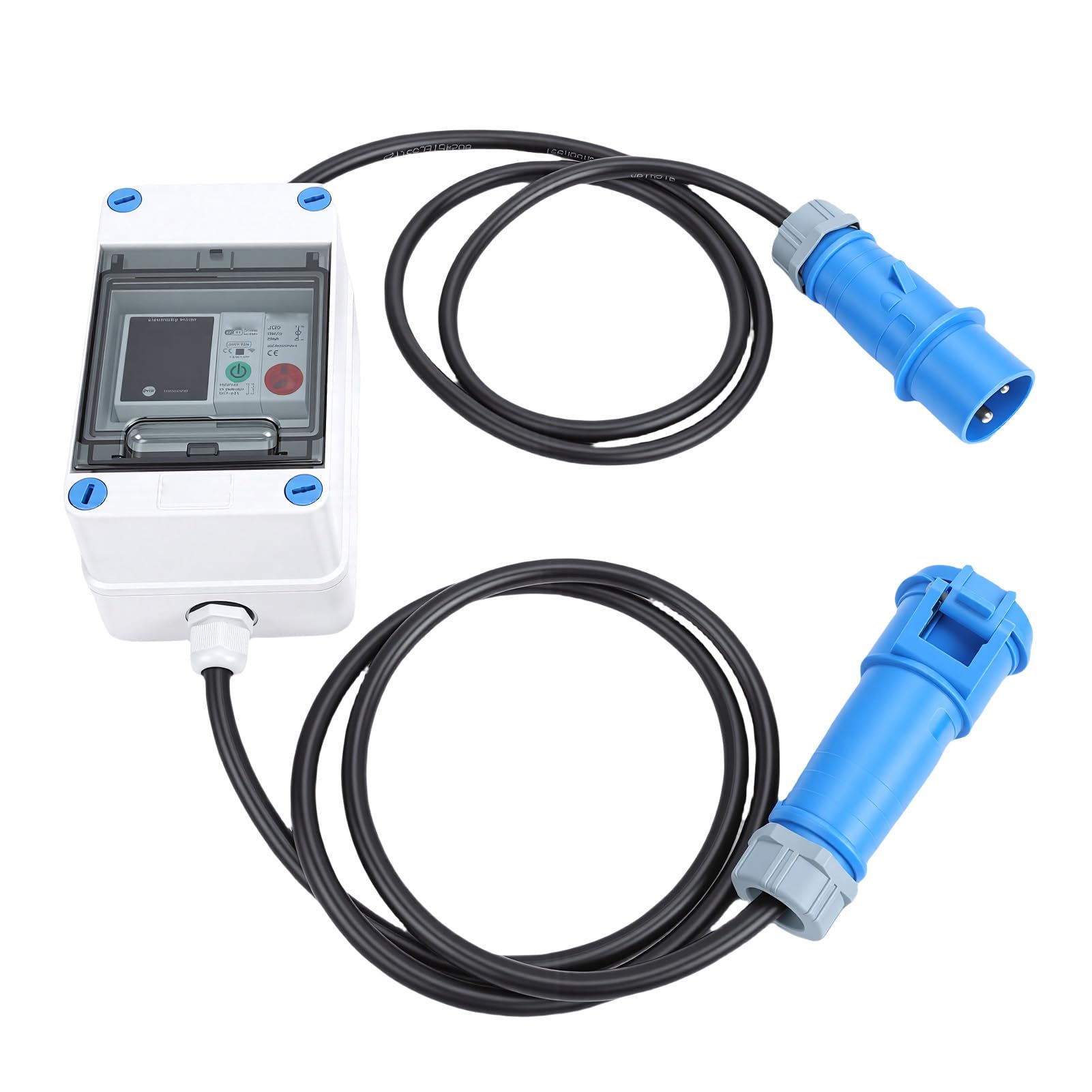 Eujgoov Medidor de Electricidad Digital, Medidor KWH Portátil con Memoria de Apagado y Control de Aplicación, para Uso Doméstico Al Aire Libre de RV