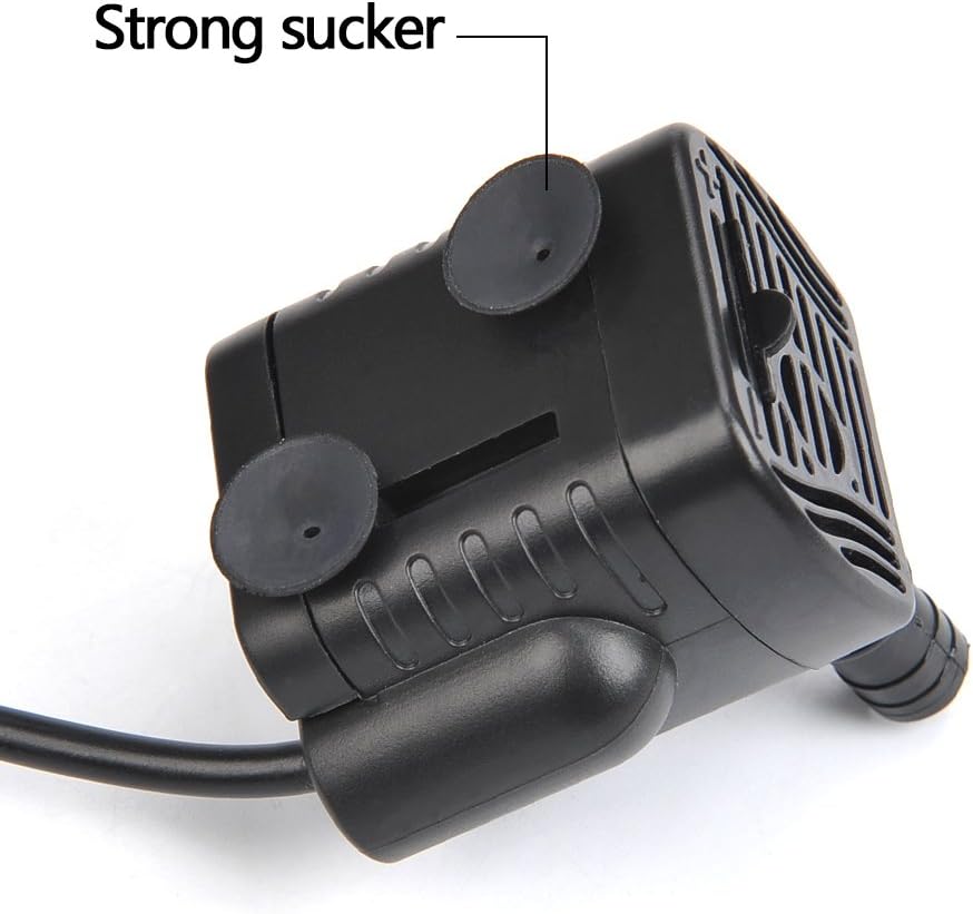 ATPWONZ Mini USB Pump 200L/H Submersible Water Pumping for Aquarium Fish Fountain Garden House Water Hydroponic DC 3.5-9V 1-3W