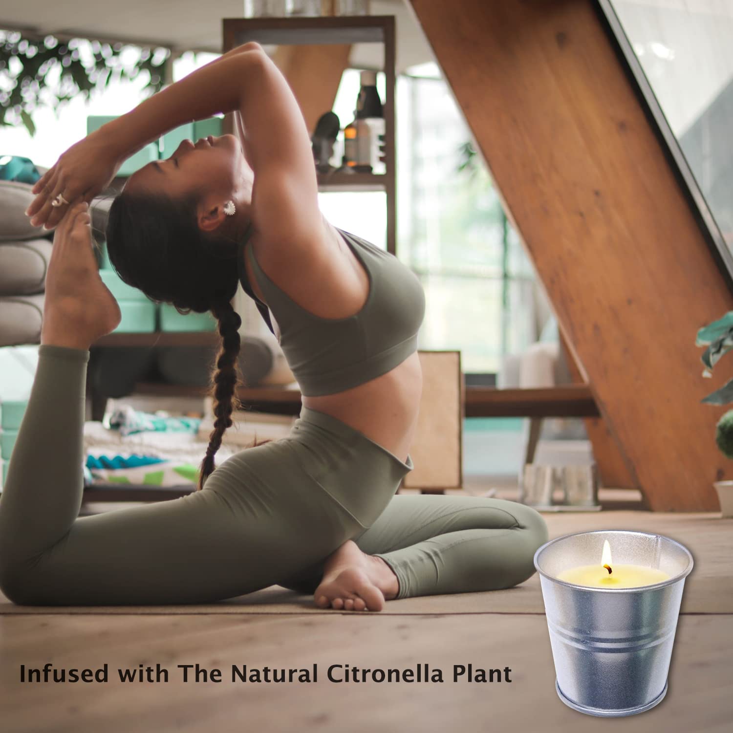 Candele Citronella 12 Pezzi 50g Cera di Soia Naturale per Esterno Giardino