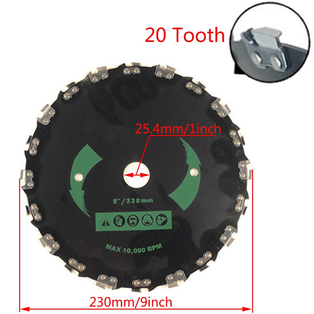 LIYYOO - Cuchilla de carburo de Repuesto para cortadora de Dientes de Motosierra 10000 RPM, 20 Dientes, para cortadora de césped Circular (1 Paquete)