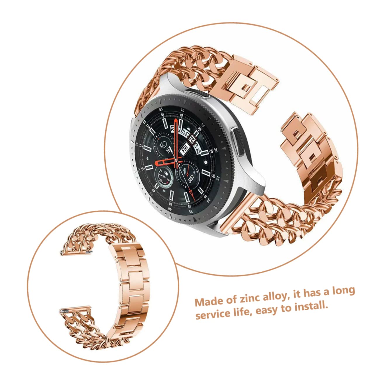 UKCOCO 4Pcs Bracelet 20Mm Quick Release Watch Band Galaxy Watch 4 Classic 42Mm Band Galaxy 4 Bands For Women En Alliage De Zinc Chic Band Parts Délicat Montre Bande