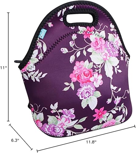 Vista 29 de Lonchera con material de neopreno fino, impermeable, para picnic, para mamá (ZYX-00079A)