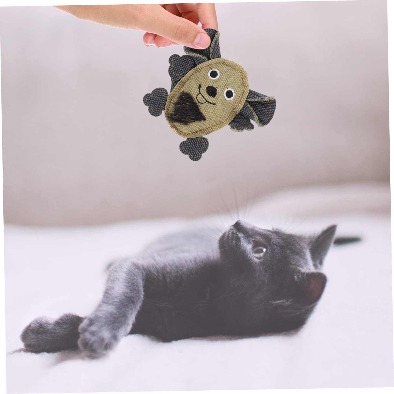 FRCOLOR 9piezas Juguetes Interactivos para Gatos De Ratones De Lona Larga Juguetes para Mordisquear Diversión y Ejercicio para Gatitos Estimulación y Alivio del Estrés