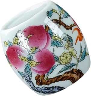 Teapot Holder Lid Ceramic Hand Painted Pattern Tea Ceremony Accessory | Office and Tea Table Use, Protects the Surface, Practical Rack for Lid Storage, Compact Teacup Supply