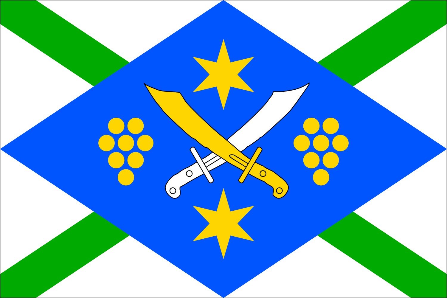 Drapeau de Svárov haut de gamme grand format avec finitions renforcées