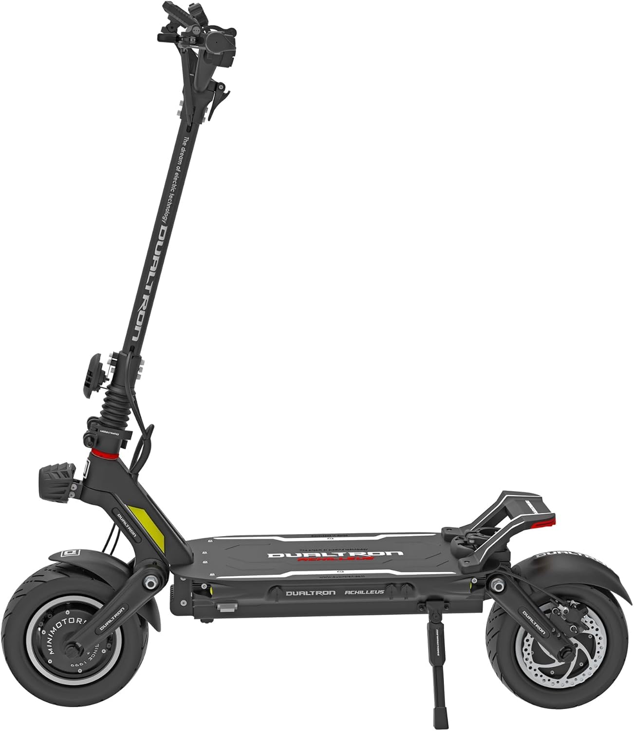 Minimotors - Trottinette Electrique Adulte Dualtron New Achilleus 2024-60V 35Ah, 2 Moteur 1400W, Autonomie jusqu'à 120km, 25km/h, Rapide puissante et Confortable, Noire