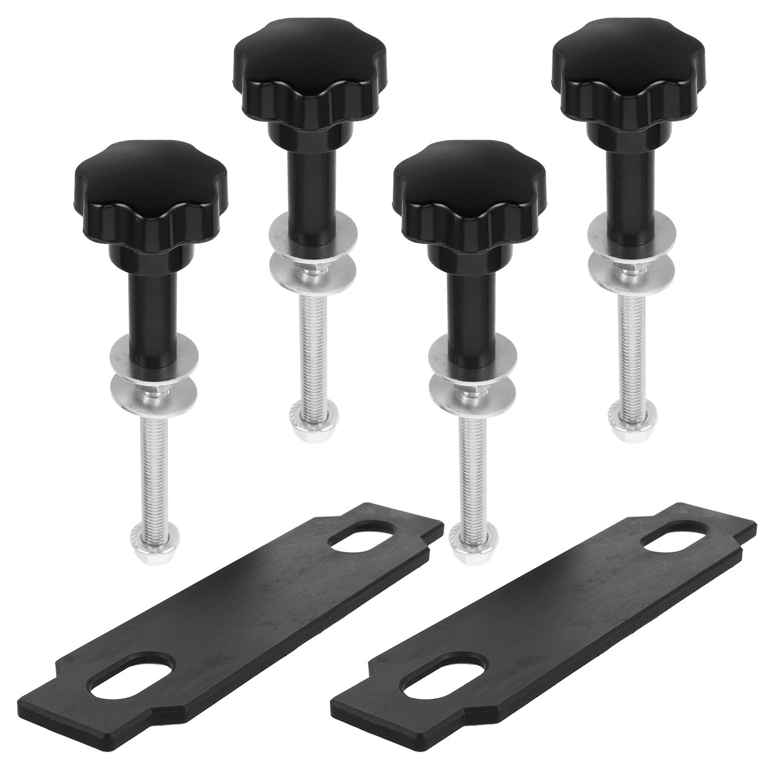 Kit di Fissaggio per Portapacchi Auto da Tetto, Nero | Lega di Alluminio, Installazione Semplice, Struttura Leggera, per Trasporto Bagagli e Attrezzatura