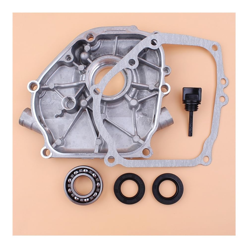 Kit de Tapa de cárter, Juntas de rodamientos de Bolas del cigüeñal y tapón de Aceite Compatible con generadores y cortacéspedes con Motor de 5,5 HP y 6,5 HP GX160, GX200 y 168F.