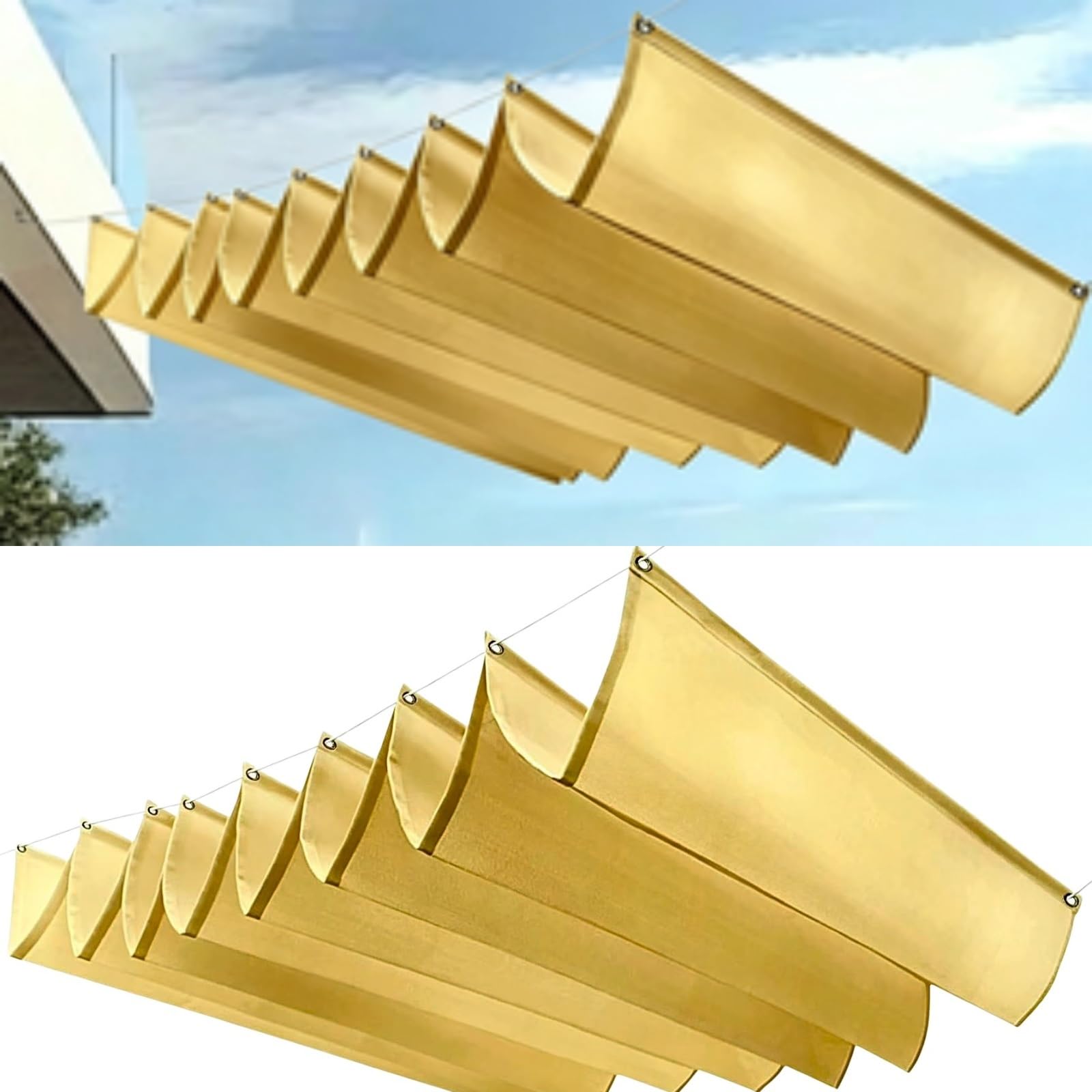 Protection solaire efficace via cette voile d'ombrage 75x460 cm imperméable et robuste