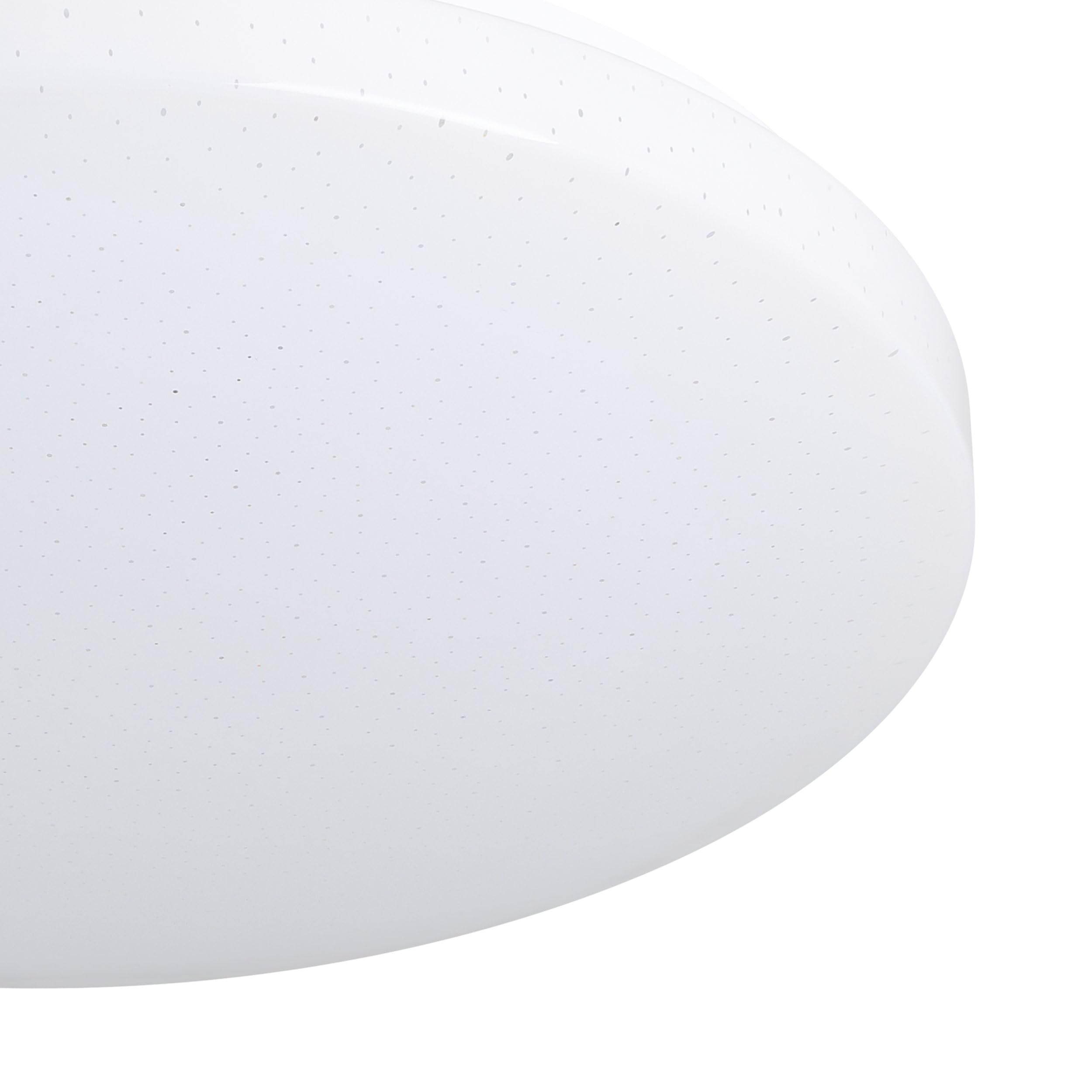 EGLO connect.z Smart Home LED Deckenleuchte Frania-Z mit Kristall-Effekt | ZigBee, App und Sprachsteuerung Alexa, warmweiß-kaltweiß, RGB, dimmbare Deckenlampe in Weiß, Ø 43 cm