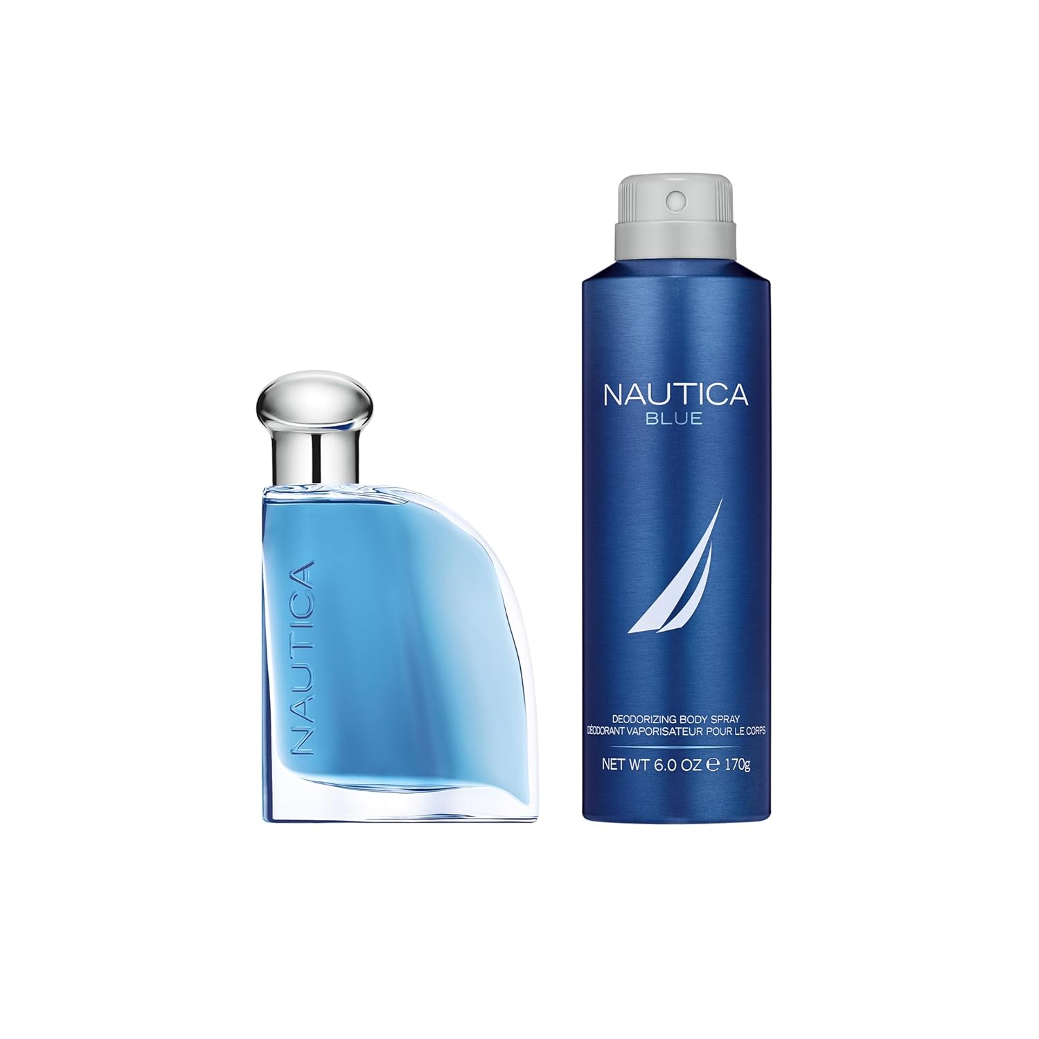 Nautica Blue Eau de Toilette + Deo Body Spray, Notes of Basil, Jasmine, and Cedarwood, Men's Fragrance, Long Lasting, Everyday Fragrance