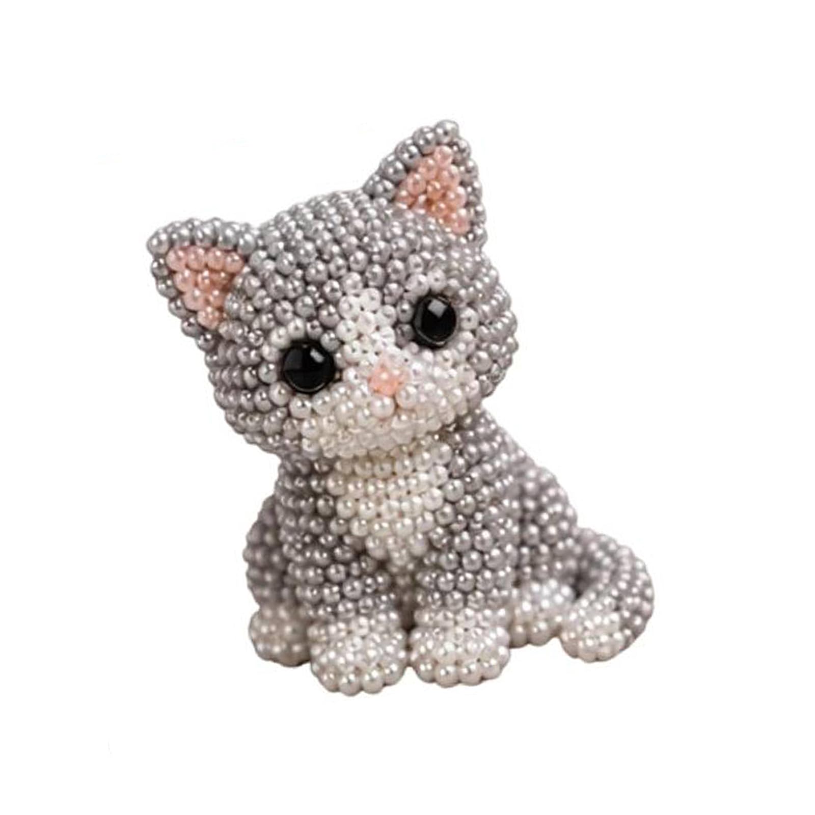 DIY Animal Beading Kit, Tiny 3D Beading Embroidery Kit, with Colorful Beads & Instructions, Beaded Animal DIY Set, Handmade Creative Arts & Crafts Gift for Adults & Beginners