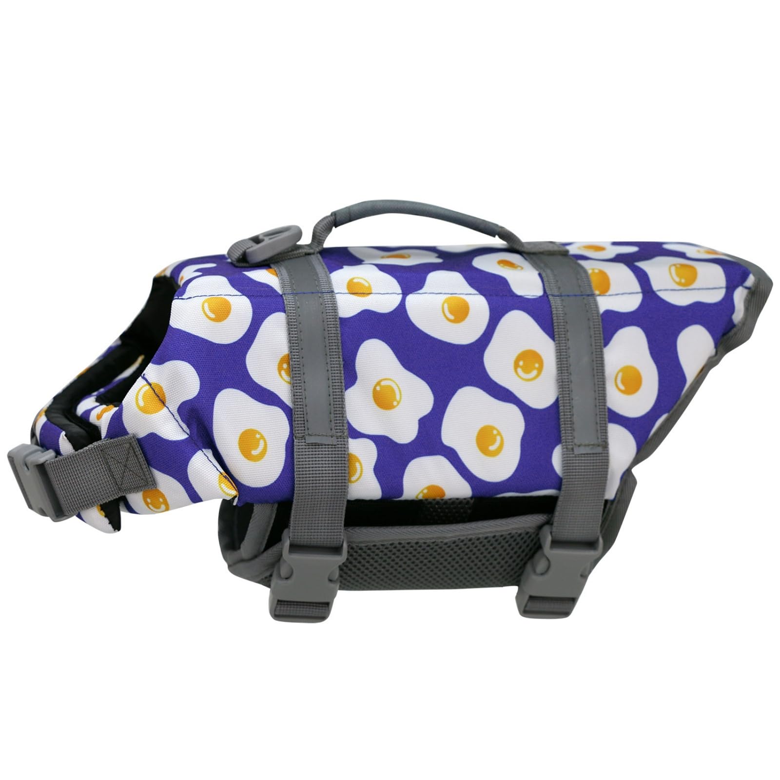 FANSU Dog Life Jacket Adjustable, Safety Floatation Vest Coat-Pet Life Preserver with Handle-for Swimming, Surfing, Boating for Small Dog Puppy Large Dog (M,Maple Leaf)
