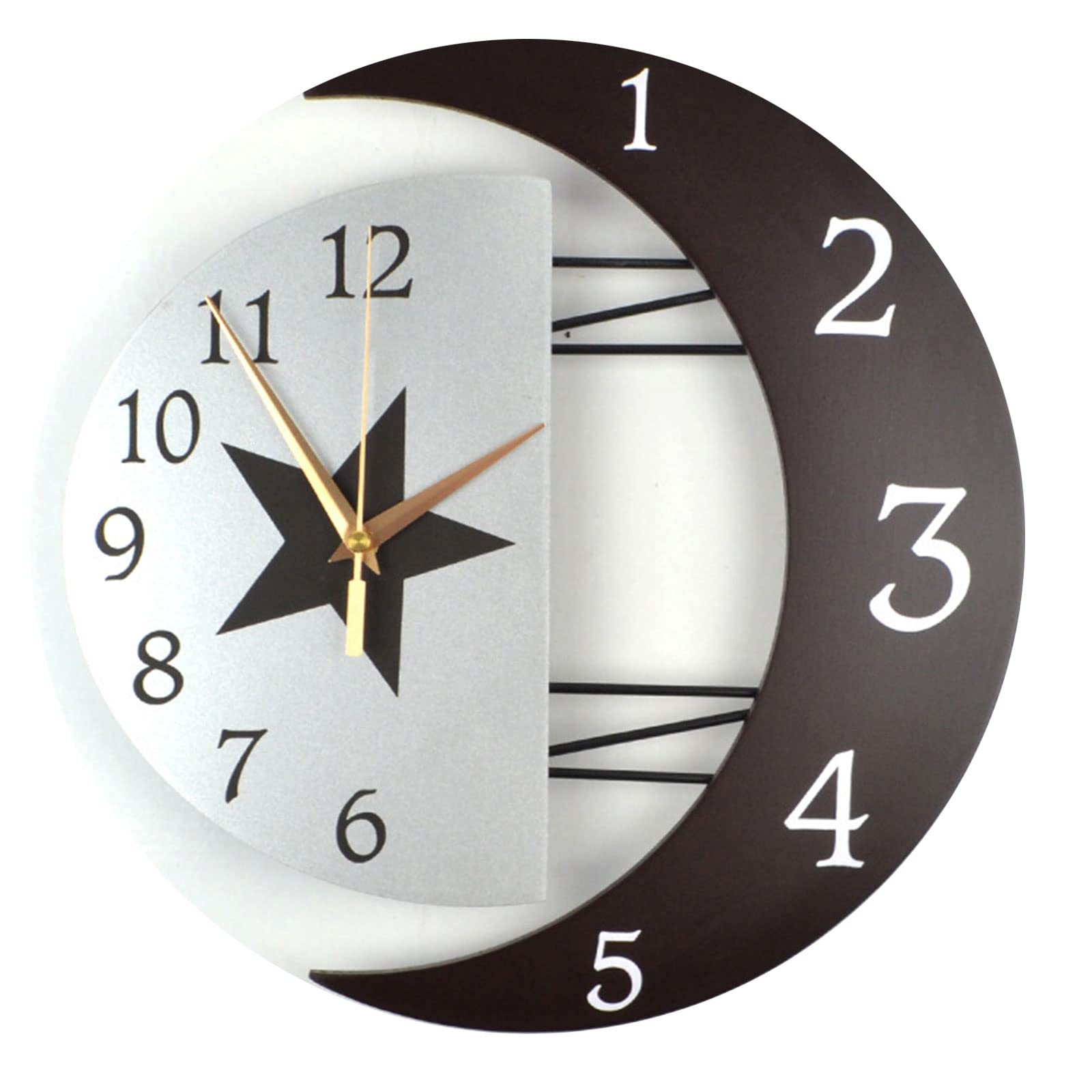 YROHGKPN Wall Clock European Decorative Silent Non Ticking Easy to Read for Bedroom Study Room Kitchen Mute Wall Battery Operated Easy to Read for Living Room Bedroom Home Decorations