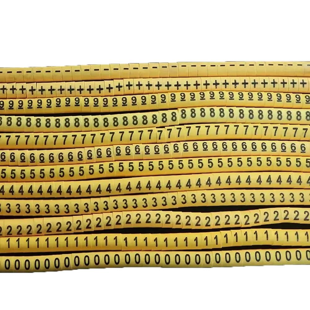 120/600 Szt. Oznaczników Numerów Przewodów, Miękkie Koszulki Kablowe Z PVC 0,5-35mm², Symbole 0-9 Do Identyfikacji Instalacji Elektrycznych W Obiektach Przemysłowych I Mieszkalnych(12mm² 600pcs)