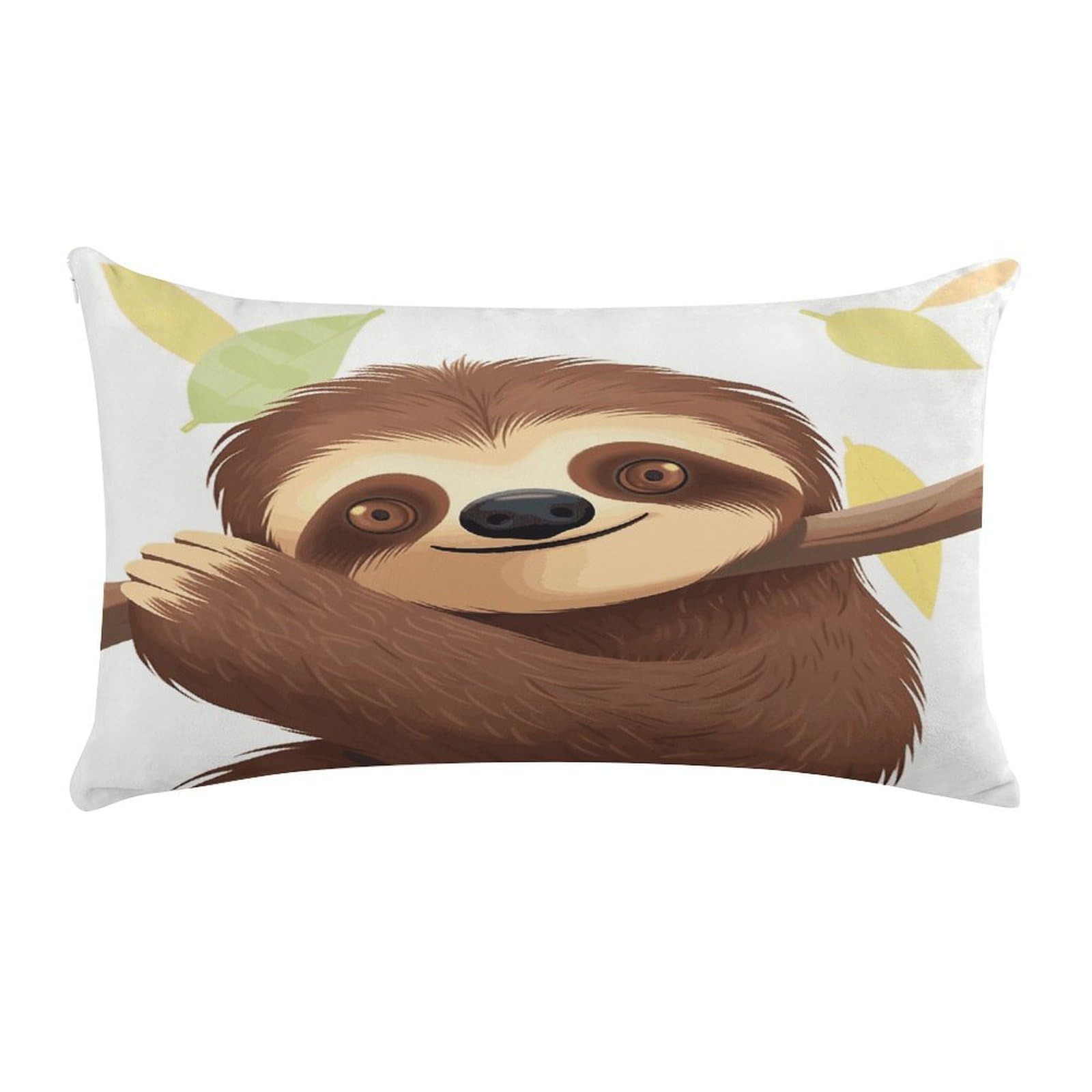 Adfgyerh Style Sloth Pillow Covers，20X12inch,Invisible Zipper Design，Throw Pillow Cover,Short Plush，Ultra-Soft Fabric On Both Sides Home Decor，For Home Sofa Couch
