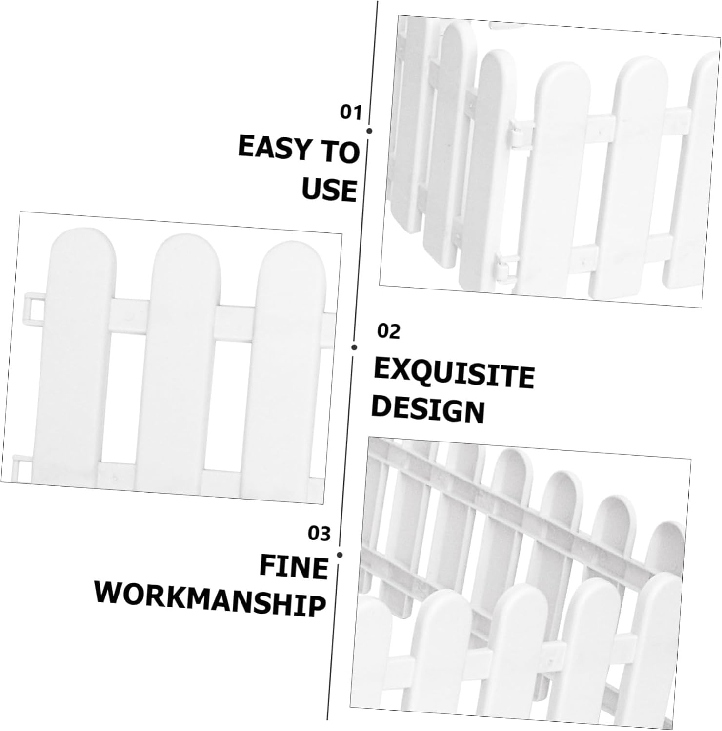 8pcs Yard Decorative Fence Outdoor Garden Border Edging Small Garden Fence Border