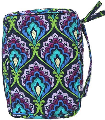 Image of DIWI Quilted Bible Cover Large Sizes 10 X 7 X 2.75 Inches Good Book Case (L, C1 Peacock Garden)