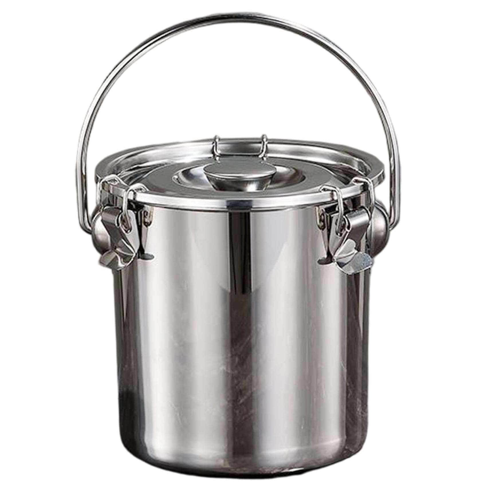3L Edelstahleimer mit Deckel und Verriegelungsklemme, luftdichtem Metall -Lebensmittel -Lagerbehälter mit Griff für Reis, Mehl, Getreide, Kaffeebohnen und Küchenorganisation