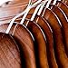 Clutter Mate - Set of 20 - Premium Finished Walnut Wooden Coat Hangers with Notches, Non-Slip Pants Bar, Swivel Hook, Wood-Grain Dress Wooden Clothes Hangers for Coats and Pant, Wood Suit Hanger Pack