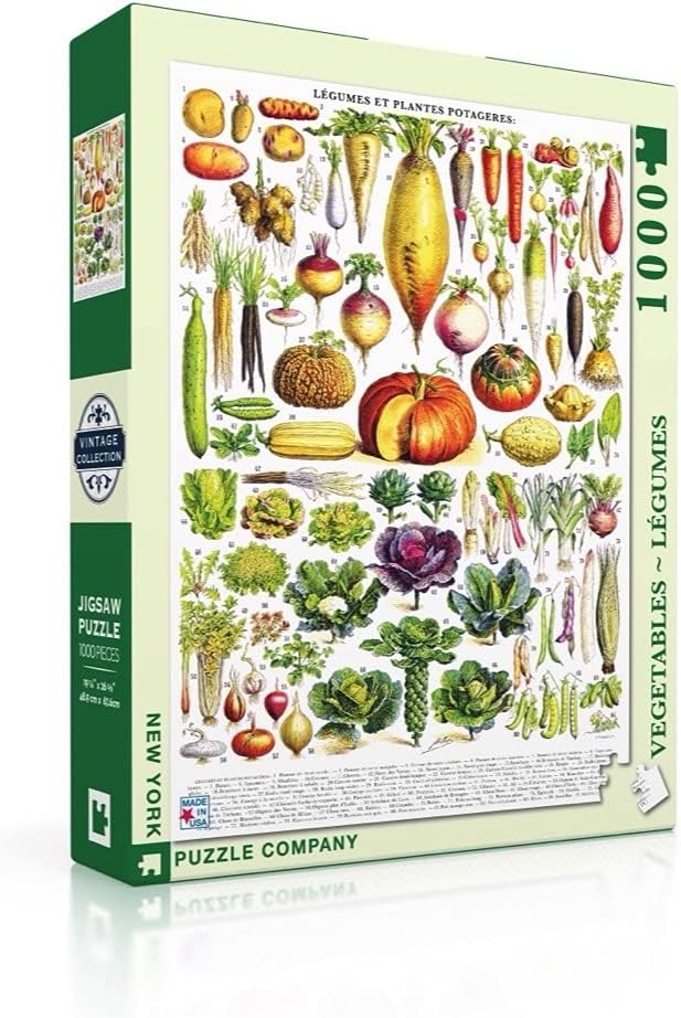 New York Puzzle Company - Vintage Images Vegetables ~ Légumes - 1000 Piece Jigsaw Puzzle for Family Game Nights by Adolphe Philippe Millot