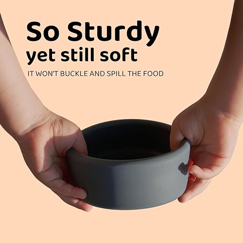 Miniatura 3 de Cuenco para bebé, cuenco de silicona con peso, cuencos para niños sin división, cuencos de silicona aptos para microondas y lavavajillas para bebé,