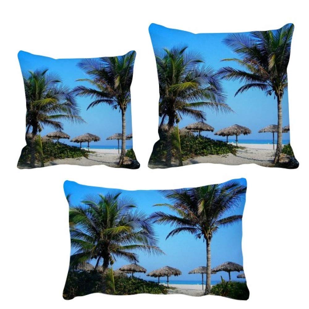 Housse de coussin bleu ciel arbre de l'océan pour salon cosy