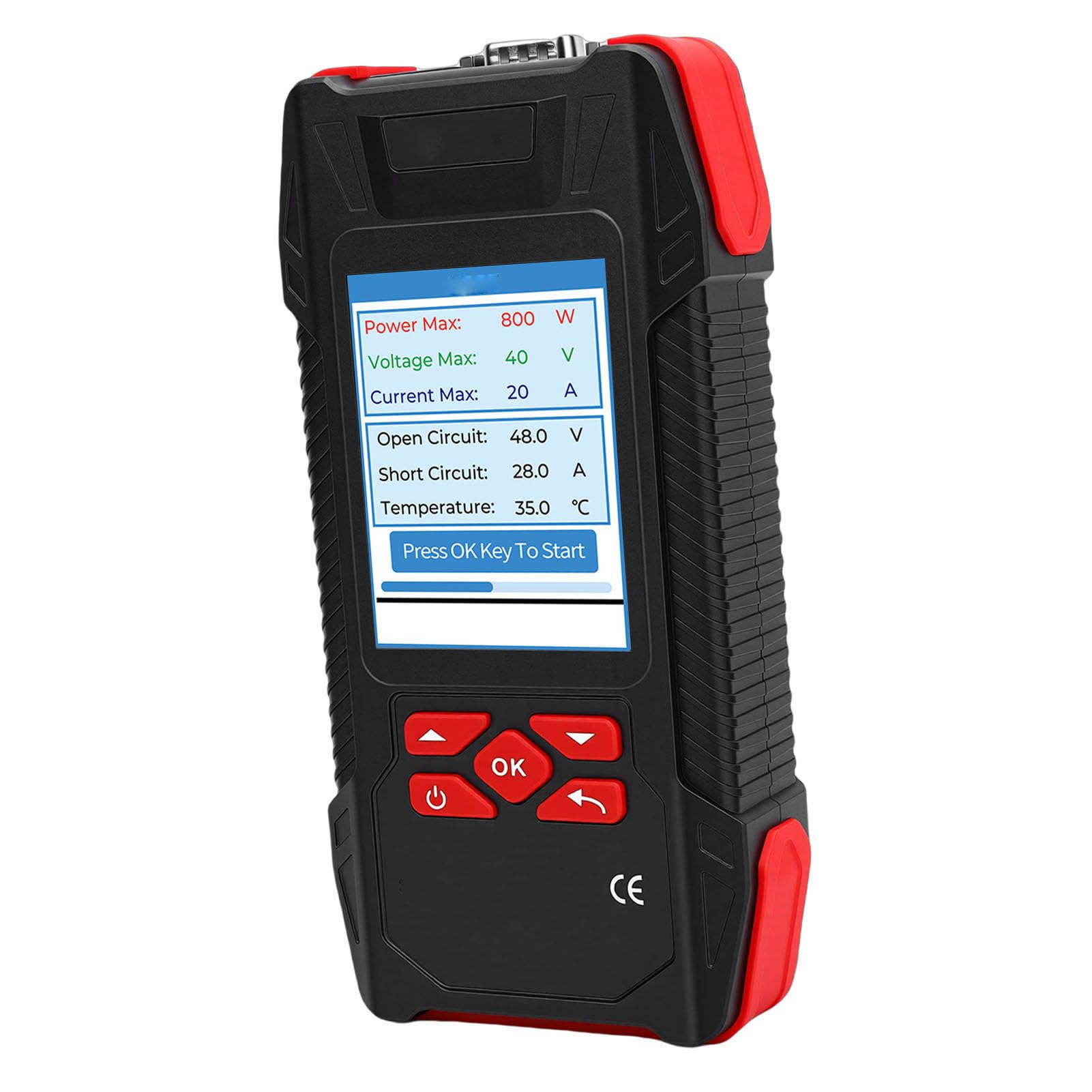 SIXRUN Miernik MPPT Obudowa TPR Tester Paneli Słonecznych 2000 W 3 do 90 V 40 A z 1000 Punktami Próbkowania Podświetlany Wyświetlacz LCD dla Instalatorów Fotowoltaiki Testowanie i Konserwacja W