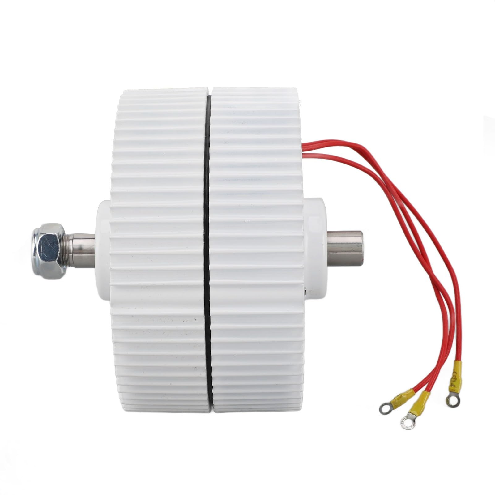 Cocoarm Alternatore a Magneti Permanenti CA Trifase 24 V Generatore a Magneti Permanenti in Acciaio Al Carbonio in Lega di Alluminio Uscita a Doppio Asse Design Compatto per Turbine Eoliche (300W)