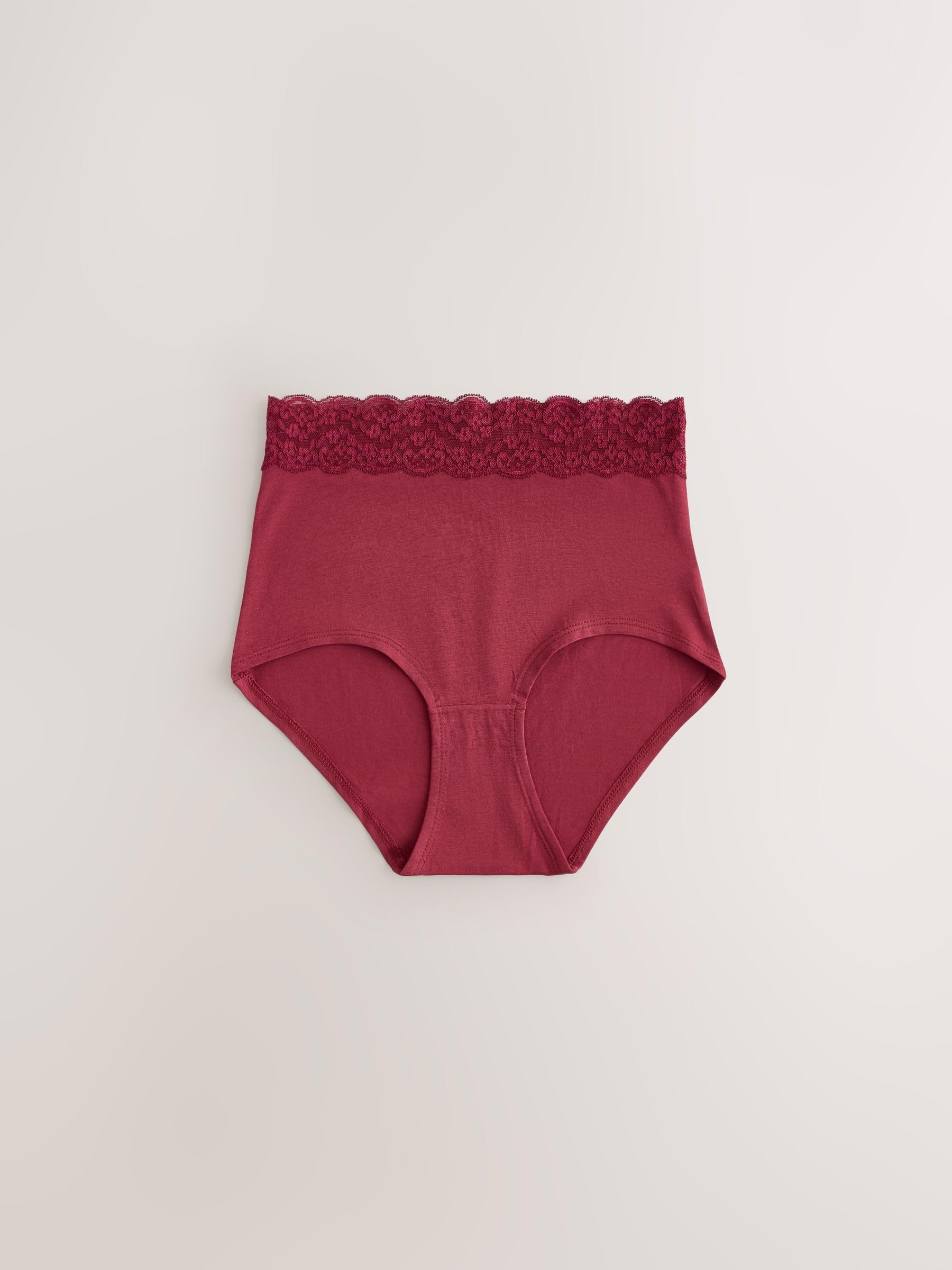 NEXT Mujeres Pack de 7 Braguitas Anchas de Encaje y algodón Berry Pink 42