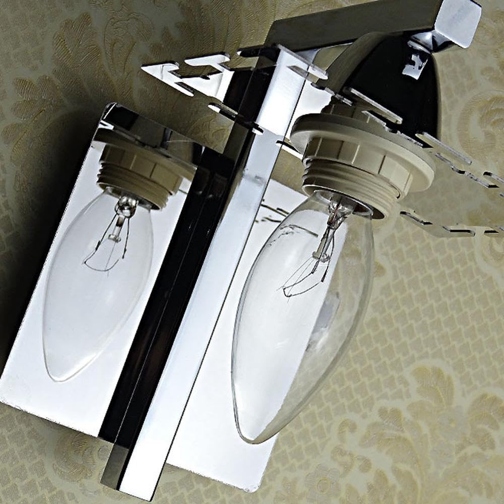 Lampada da parete moderna in cristallo cromato