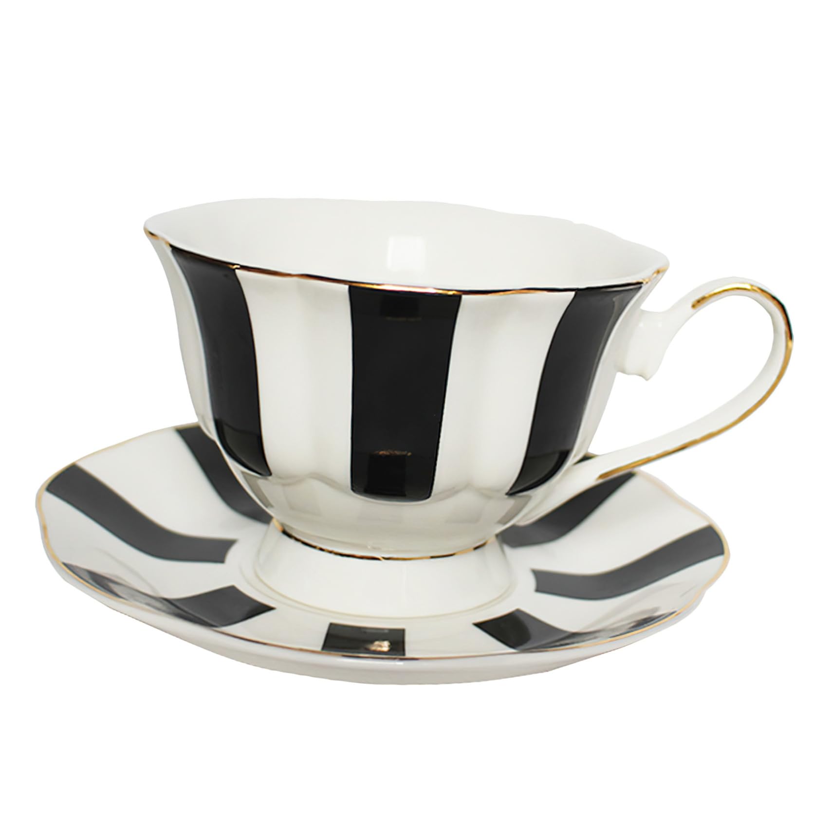 Set Tazzine da Caffè in Ceramica Stile Europeo Grande Capacità e Superficie Liscia per Servire Caffè e Latte Design Delicato e Semplice