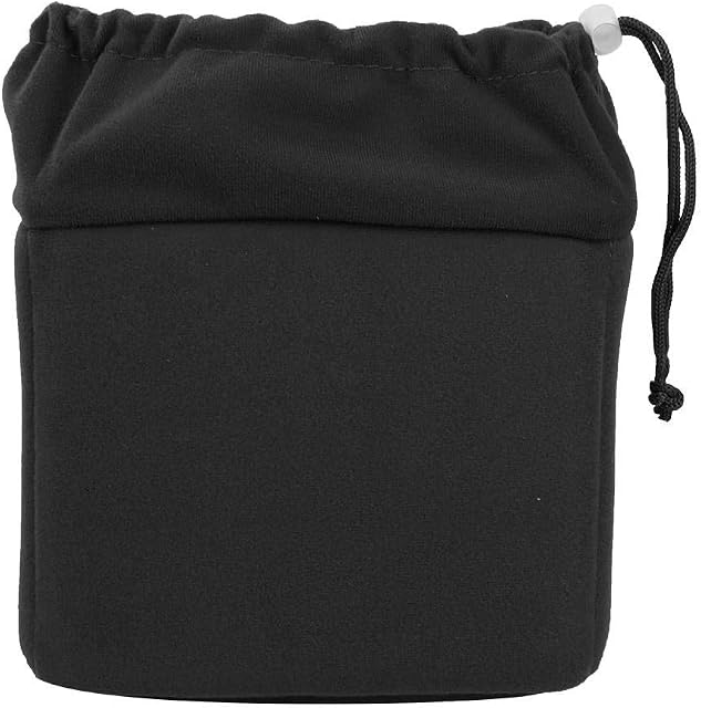 Camera Insert Bag,Waterproof Shockproof DSLR Camera Lens Insert Bag Padded Case With Drawstring(Black)