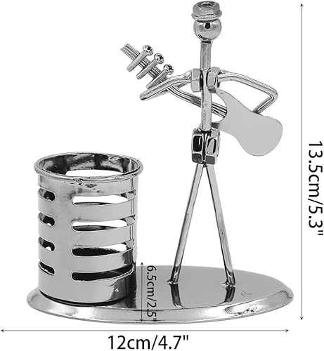 Miniatura 3 de Música Tema de Músico Sombrero de Hierro Hombre Arte Acero Metal Personalidad Creativa Lápiz Titular de Lápiz Taza Oficina Estudiantes de Escritorio