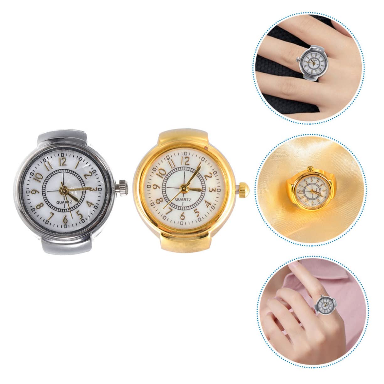 SOIMISS 10stücke Uhr Für Finger Silberzifferblatt Modische Damen Und Herrenaccessoires Langlebig Und Verschleißfest Perfektes Für Jeden Anlass