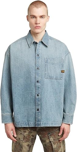 G-STAR 8721136008785 Camiseta Boxy Fit, sun faded pacific blue D23007-D788-H466,