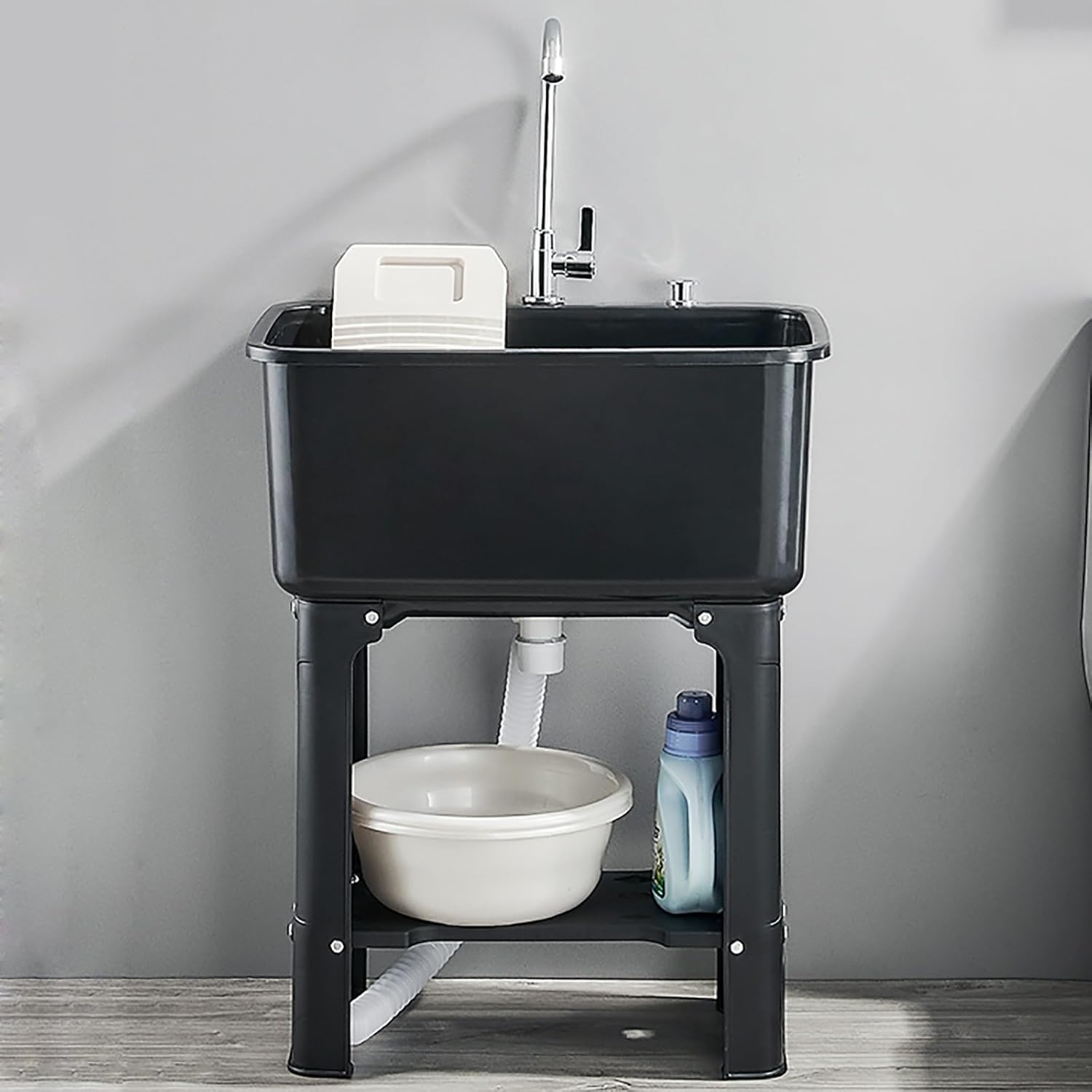WLYMQFC Plastic Freestanding Utility Tub, Slop Sinks for