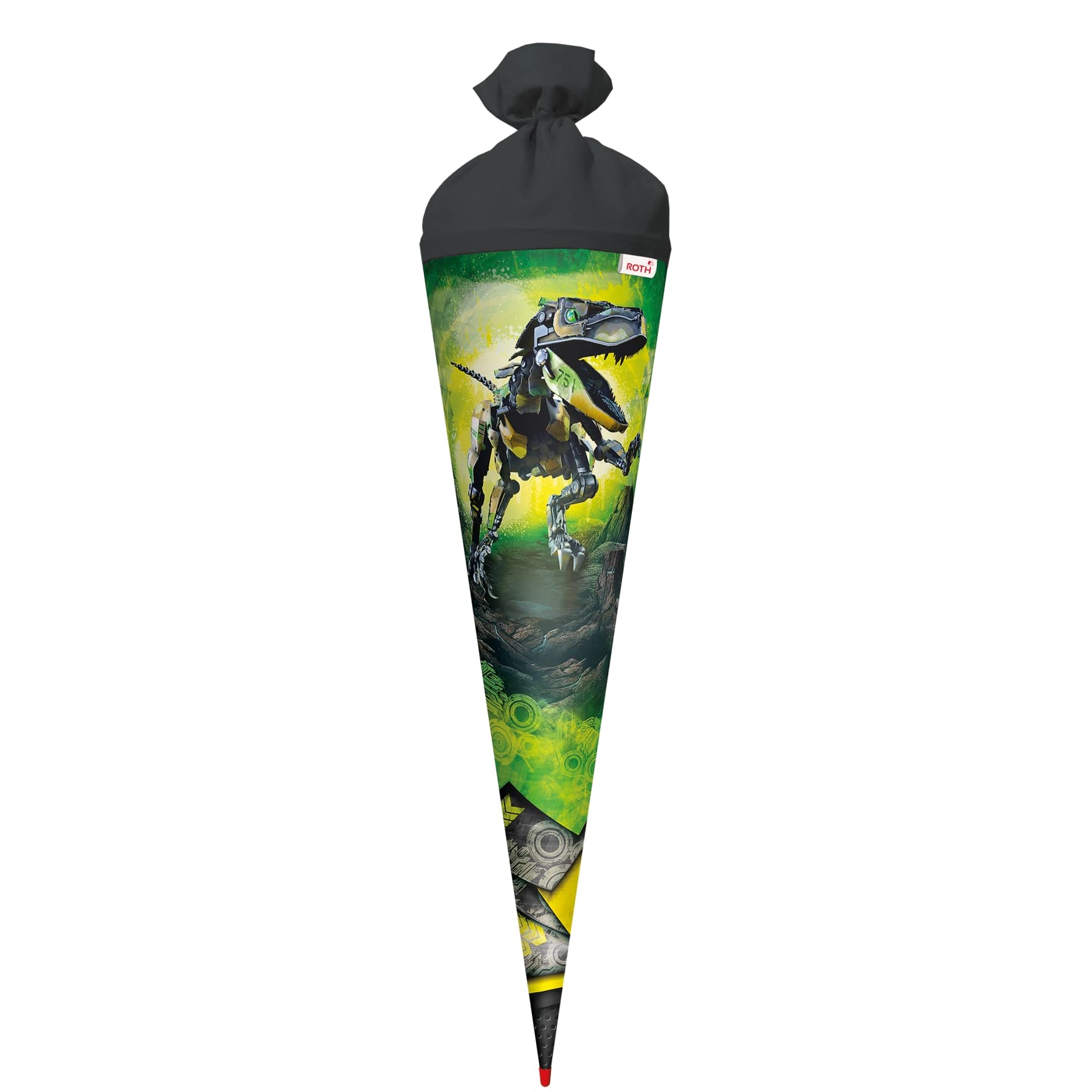 ROTH Robo-Rex Cornet de 70 cm avec fermeture en feutre Rouge