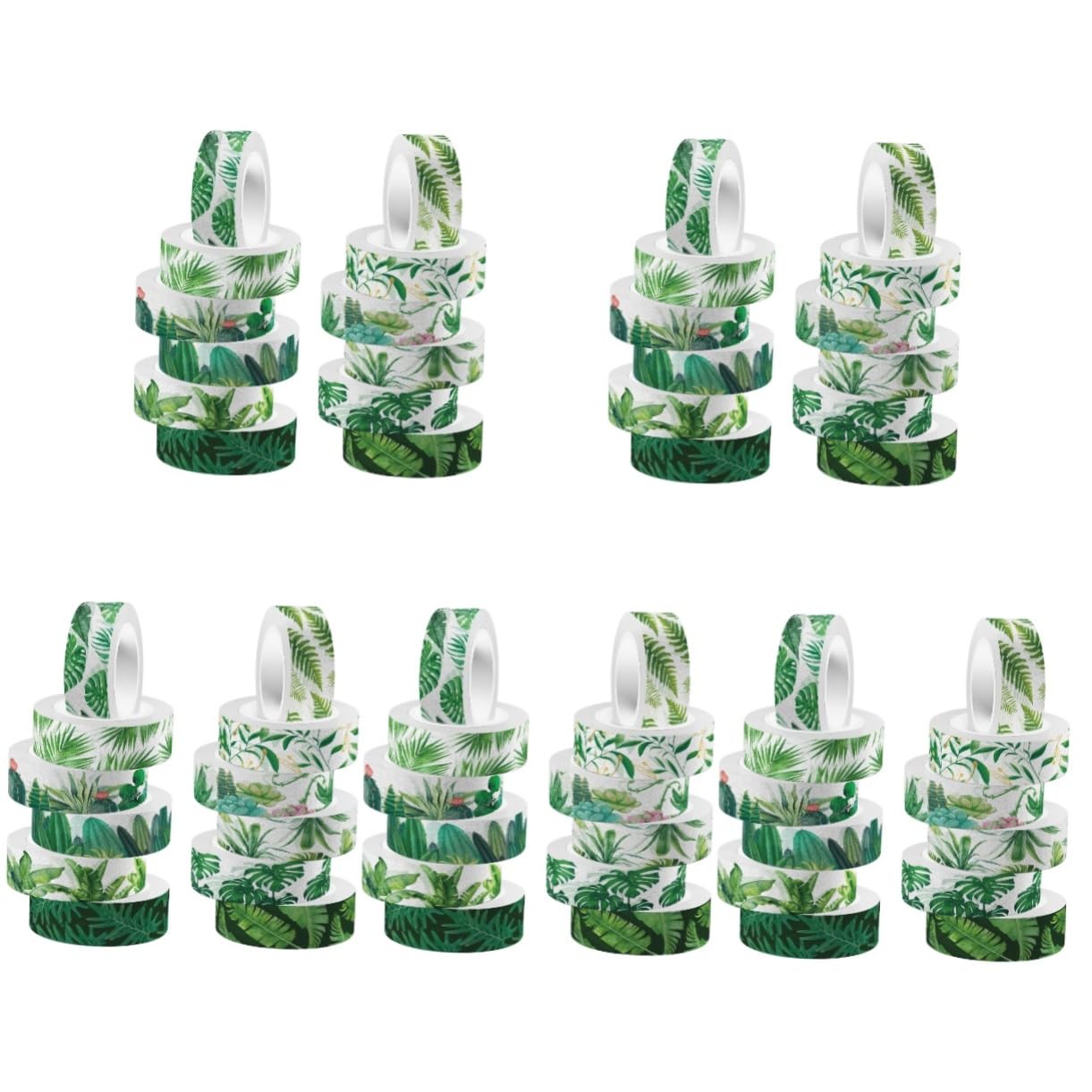 Operitacx 60rollos Cinta Washi Aesthetic Diseño De Plantas Para Manualidades y Decoración De Diarios Cinta Adhesiva Decorativa Para Scrapbooking y Embalaje