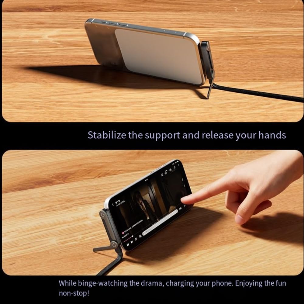 Invisible Stand Charging Cable,2-in-1 Stand Charging Cable,2-in-1 Invisible Holder Charger Cable with Stand - 240W Fast Charging Cord with Built-in Phone Stand,C to C Cable,for Desk & Gaming (3PCS)