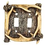 Black Forest Décor Antler Double Switch Plate